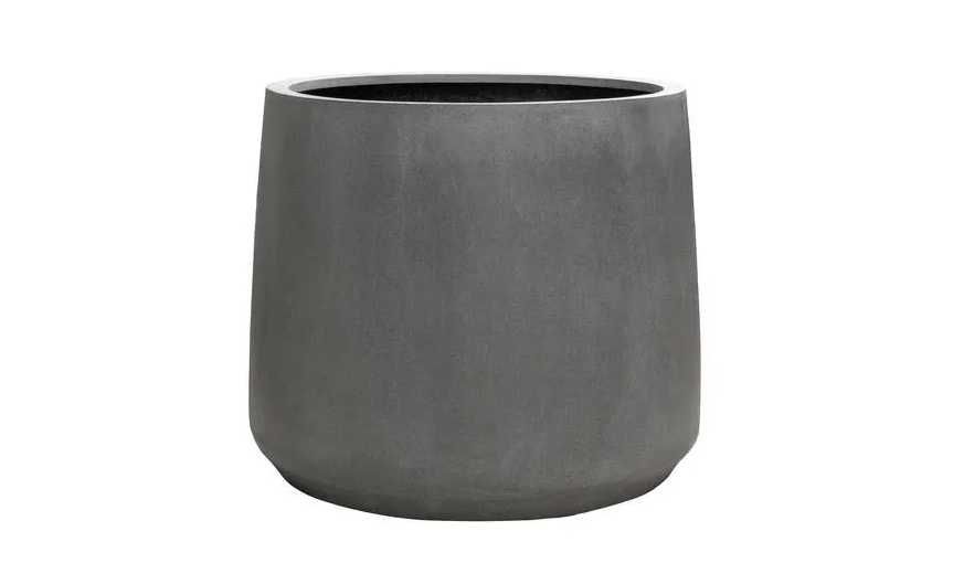 Donica duża lekka tarasowa ogrodowa Pottery Pots Jumbo Patt XS szara