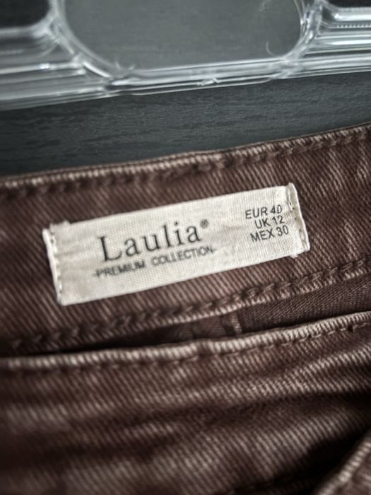 Laulia jeansy boyfriendy skos XL 40/42 brąz