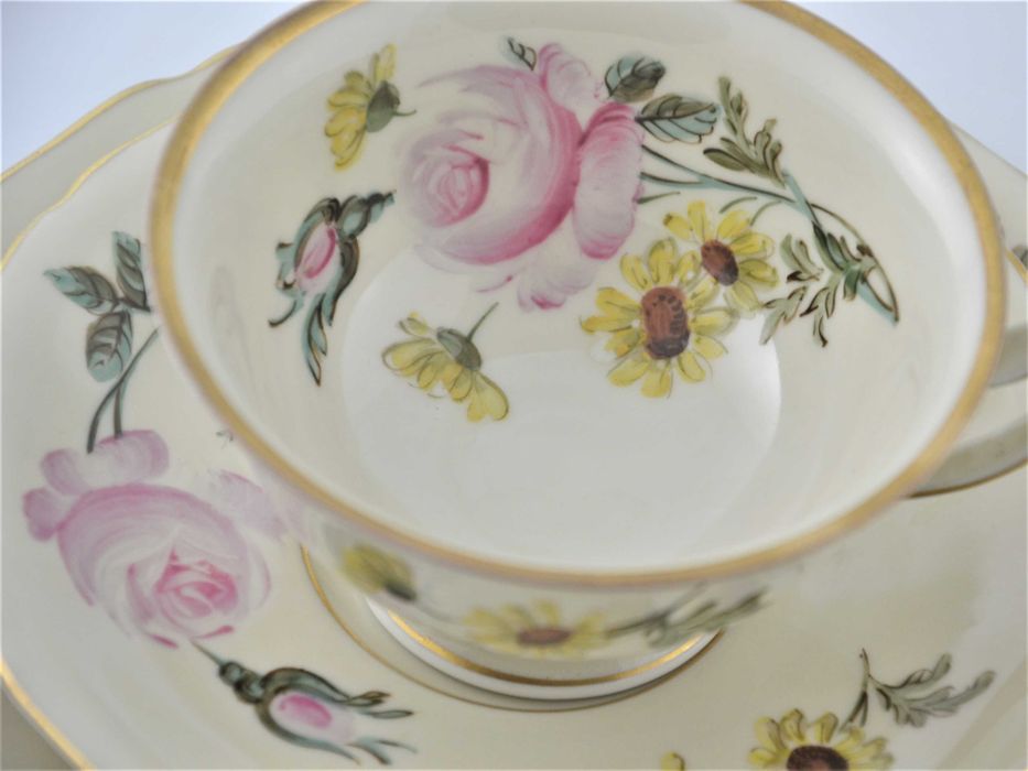 Zestaw śniadaniowy Thomas Ivory kwiaty Bavaria 1945r