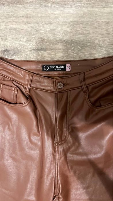 Кожані штани Zeo Basic