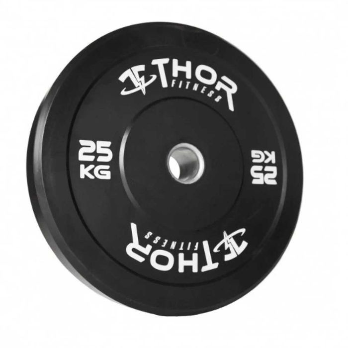 Obciążenia olimpijskie treningowe czarne Thor Fitness 1 x 25 kg