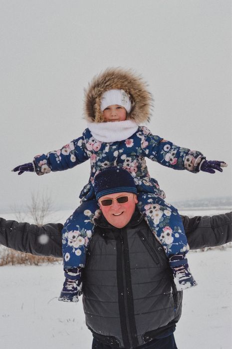 Комбінезон на дівчинку, зимовий, на пуху