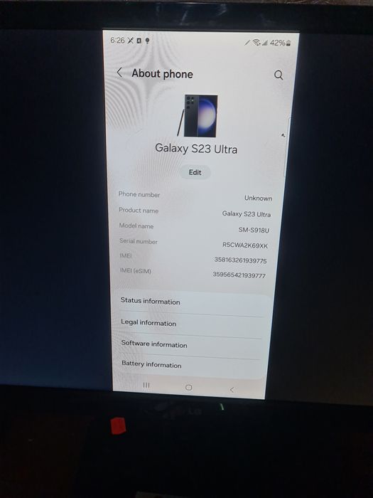 Samsung s23 ultra 8/256