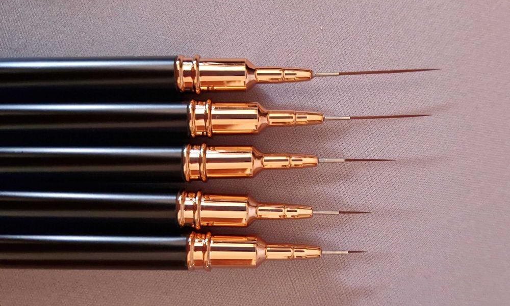 5 Pincéis para Nail Art - Detalhes Finos