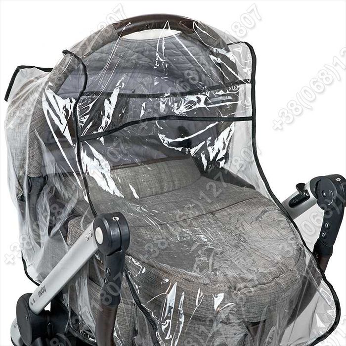 Дождевик на коляску люльку универсальный с окошком на запах дощовик