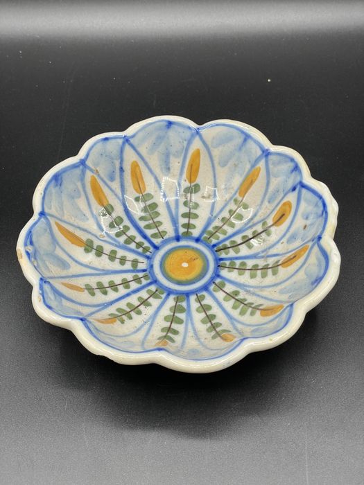 Taça ceramica faiança Viuva Lamego seculo 19