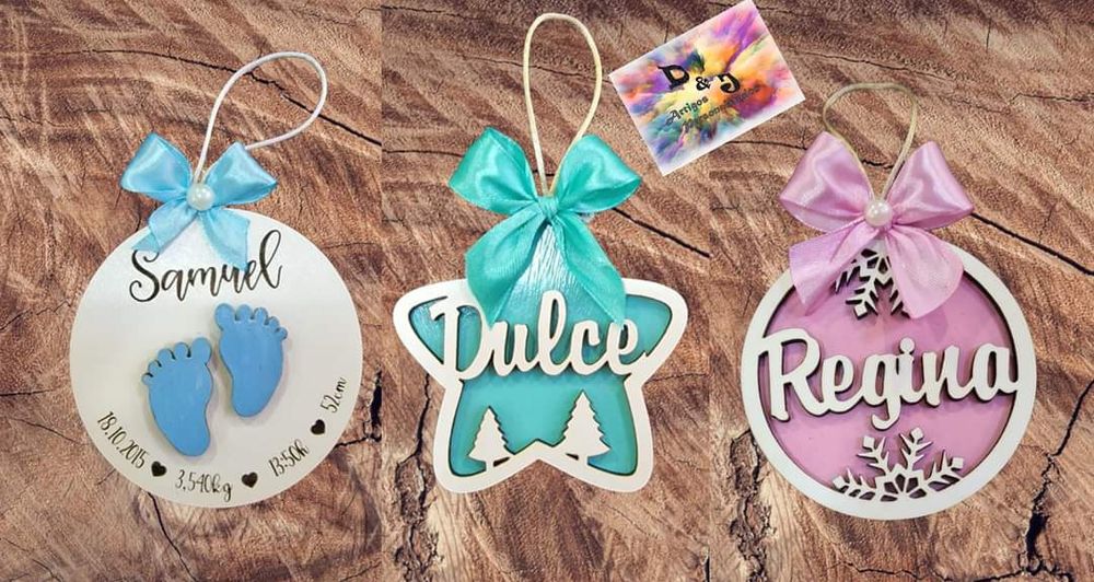 Bolas de natal em mdf