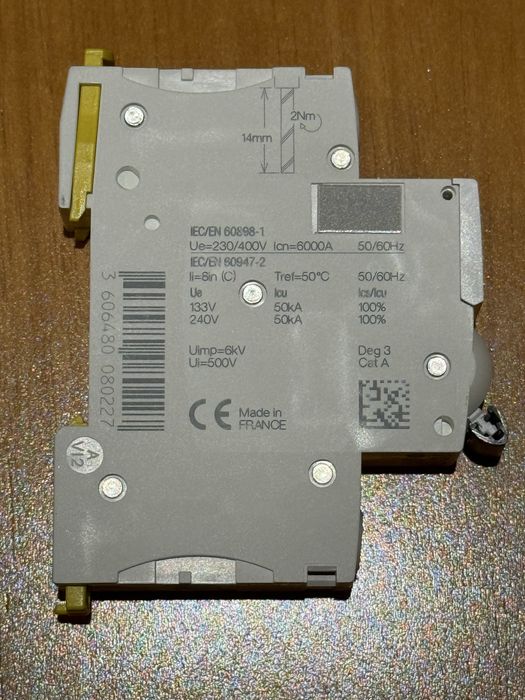 Disjuntor Schneider 1P 1A C A9F74101