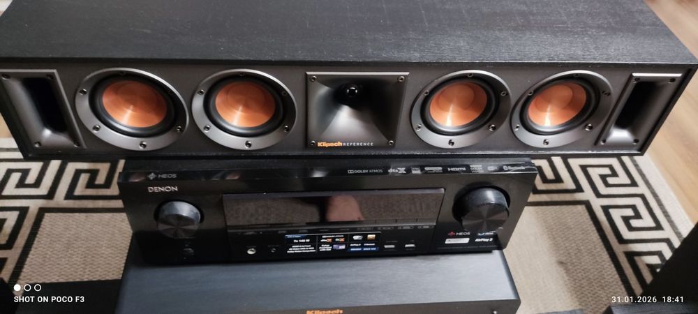 Kino Domowego 7.1 (Dolby Atmos) Klipsch Reference, Denon AVR-X1