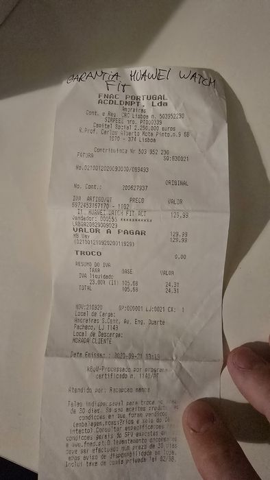 Huawei Watch Fit, como novo