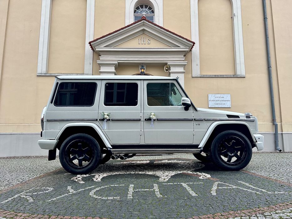 #Auto do Ślubu# Biały Mercedes G Klasa V8