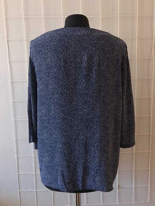 Granatowa bluzka w kropki H&M 38 M