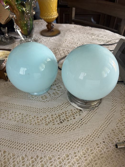 Candeeiros vintage globos azul