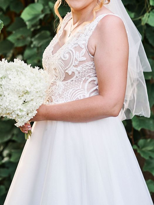 Suknia ślubna Miguela Julii Gastoł rozmiar 38 ivory