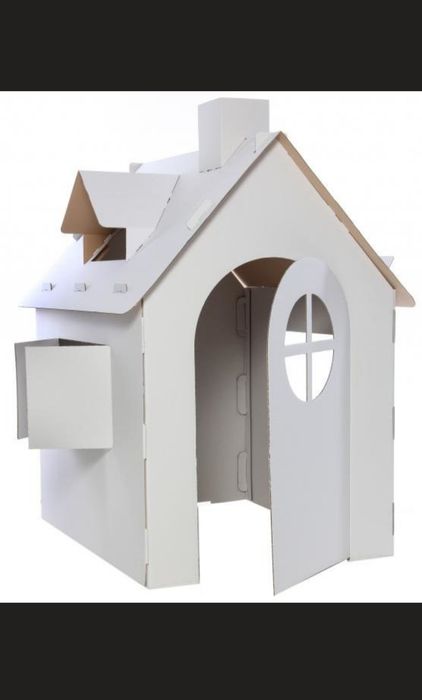 Домик картонный игровой для детей для игры и рисования, Будиночок