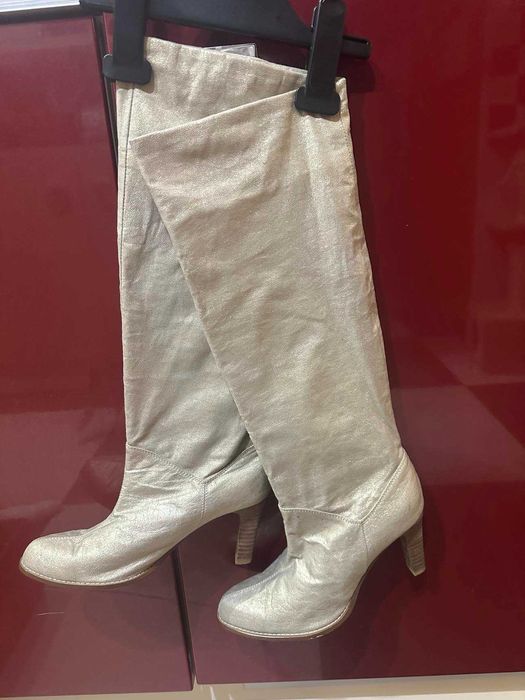 Złote kozaki przed kolano roz. 36