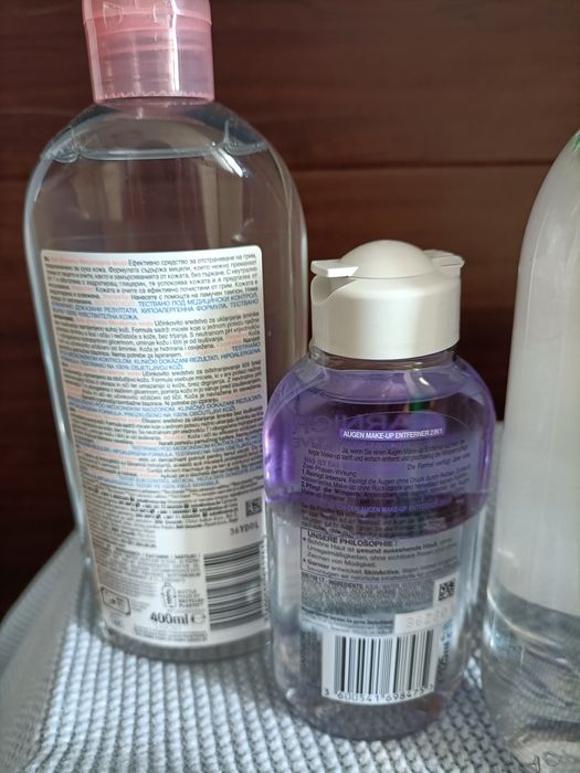 Płyny micelarne Garnier i Mixa