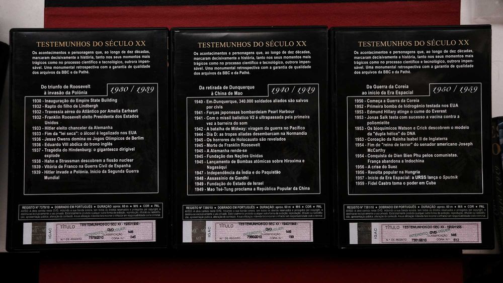 Testemunhos do século XX - 10 dvd
