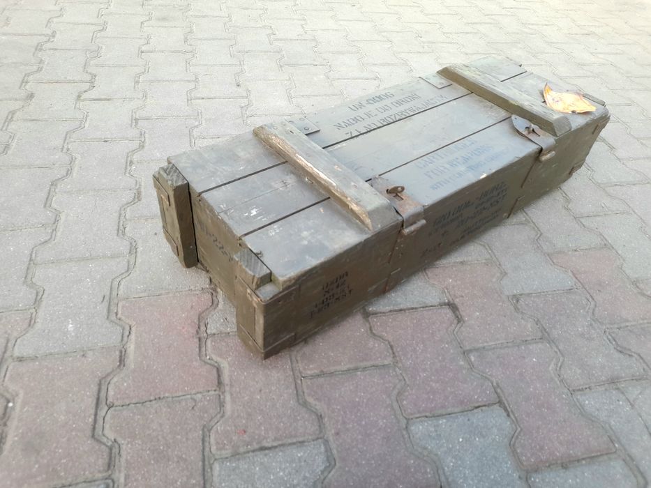 Skrzynia drewniana po pociskach 120mm