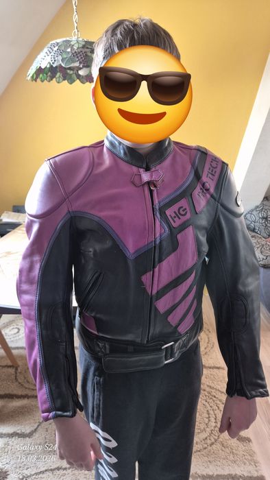 Komplet motocyklowaydziecięcy 146-152 skóra