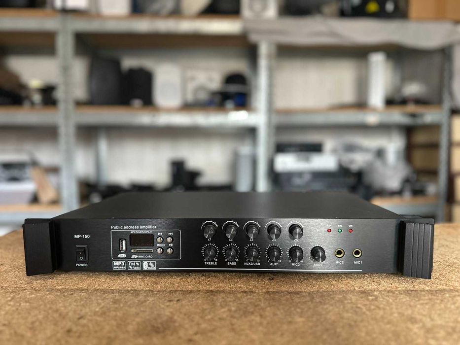 Трансляційний аудіо підсилювач MP-150W  5 зон регулювання