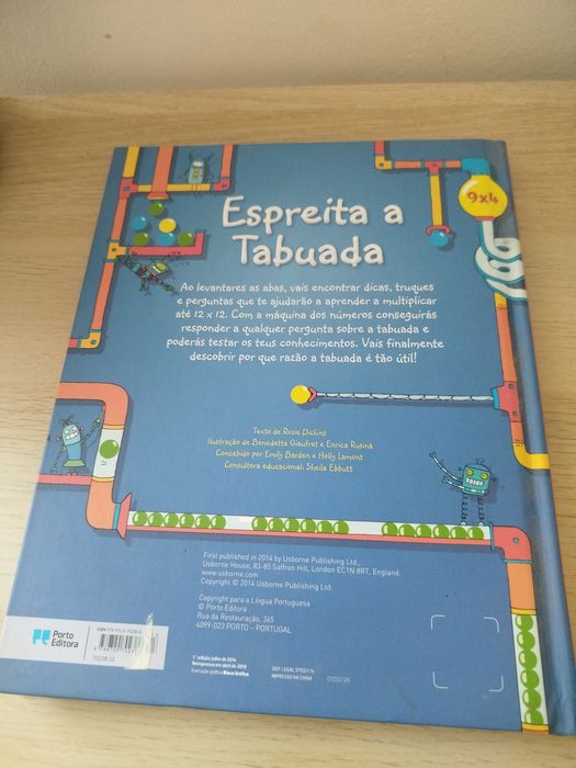 Livro infantil Espreita a Tabuada-apoio escolar