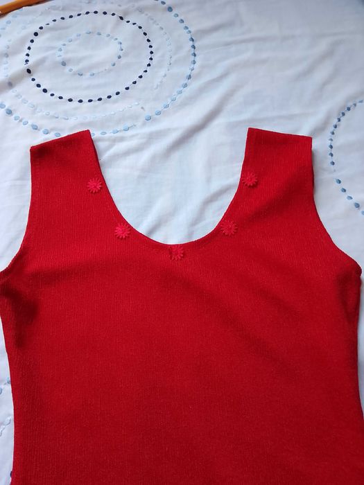 Сарафан, платье красное