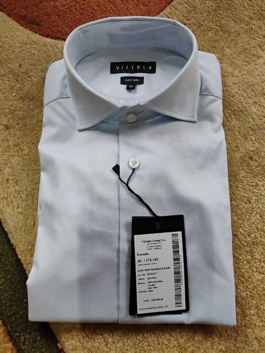 Koszula Vistula niebieska nowa NEW MARBLE D BASIC 38 176 - 182 Kraków