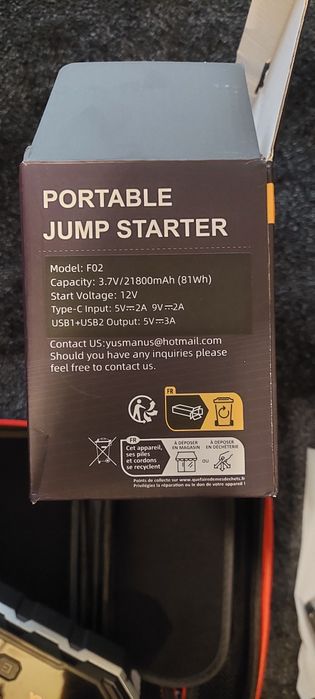 Jump Starter - Arrancador de Automovel