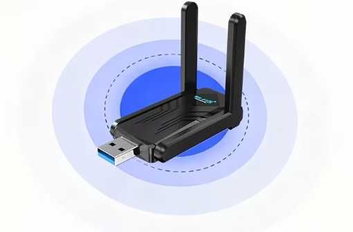 Adaptador USB WiFi + Bluetooth 600Mbps Dual Band 2.4G/5.8GHz para PC e Notebook