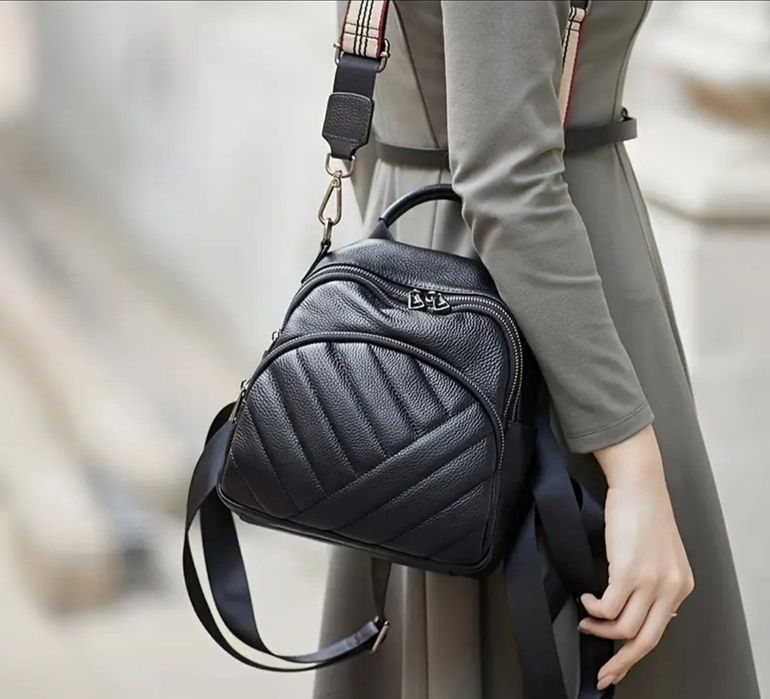 Рюкзак-сумка жіночий, міський ранець, новий портфель, шкіряний рюкзак