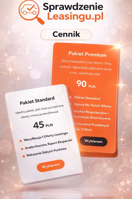 Sprawdz swoją ofertę leasingu !