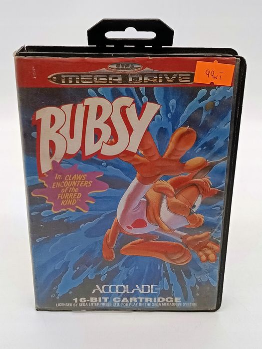 bubsy sega megadrive pudełkowa
