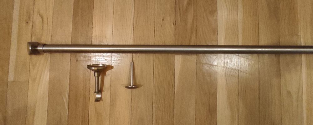 Varão de cortinado em aço inox 195cm