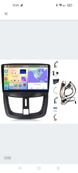 Radio samochodowe Projack Q9 9001 4GB 64GB 4 CORE 9" 126 2-DIN peugeot