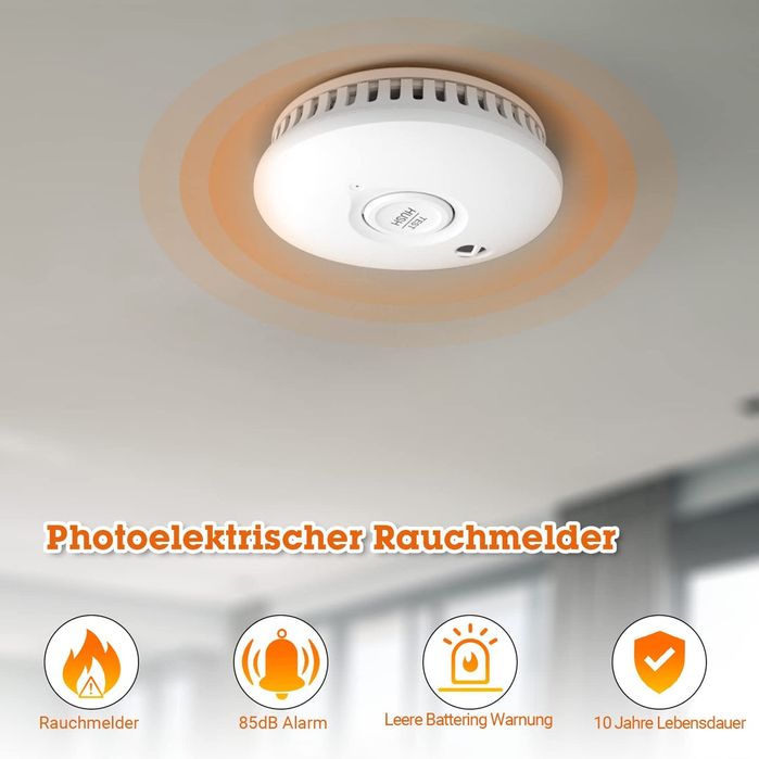 Czujnik dymu,pożaru (3 sztuki)