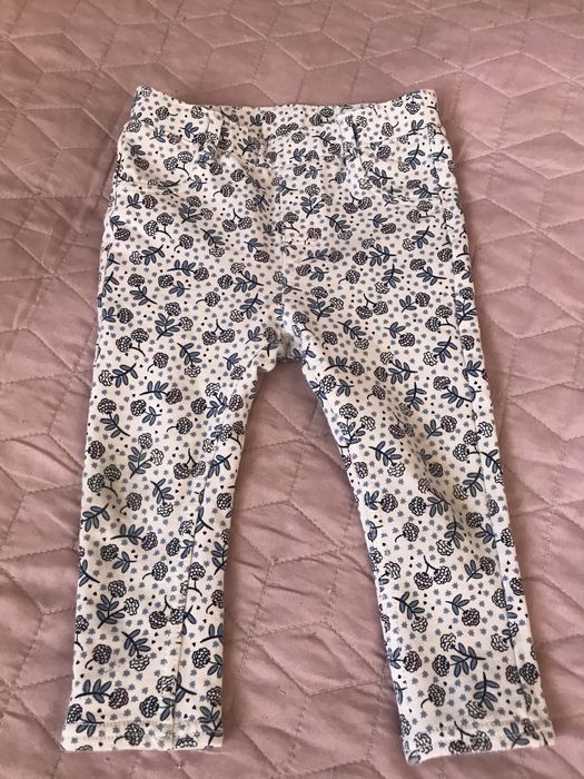 Spodnie hm 80 kwiaty