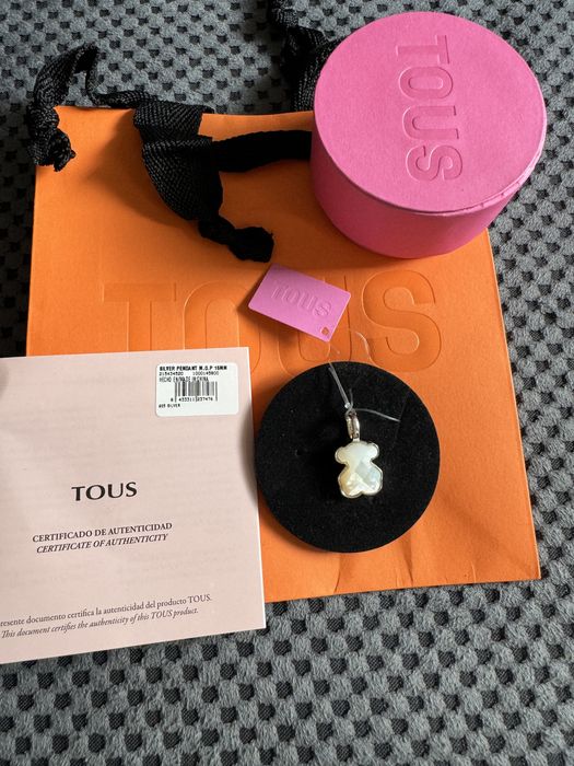 Nowa srebrna zawieszka Tous Color masa perłowa certyfikat