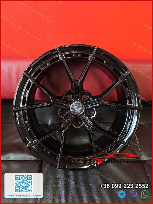 Диски Vossen R18 5x120 ET35 Flow Forming 8 кг  BMW E90 E60 F30 F10 320d 520d X3 F25 M Sport Нові Gloss Black