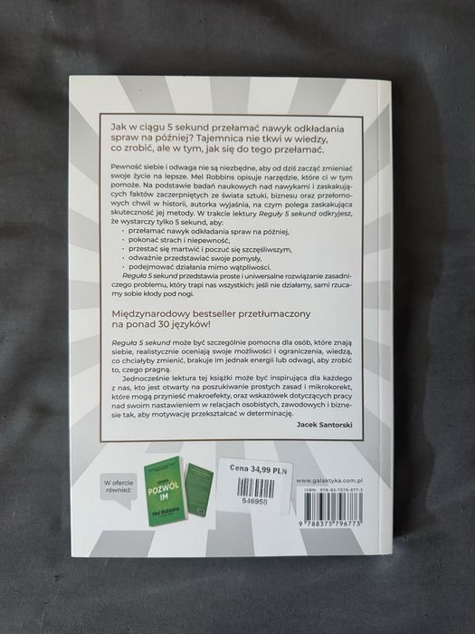 Książka “Reguła 5 sekund” - Mel Robbins