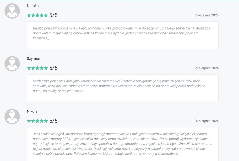 Korepetycje z matematyki, Mgr UJ