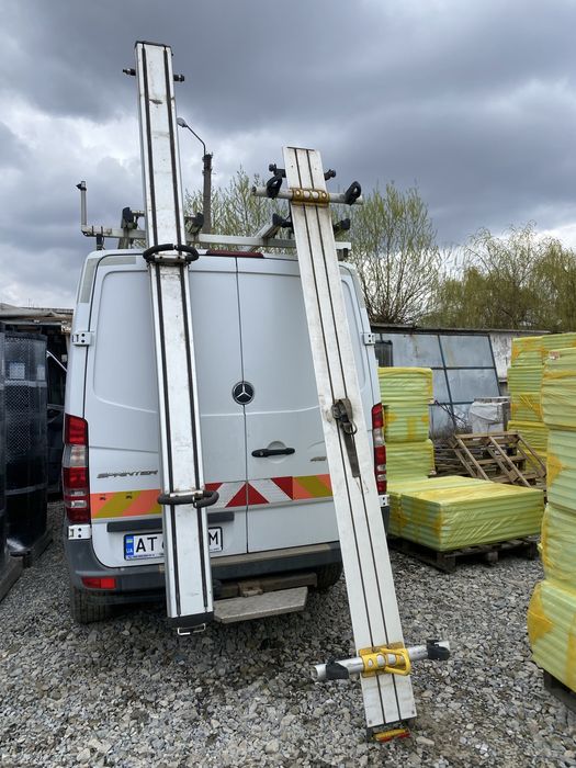 Професійний багажник на дах + підйомник драбини Rhino SafeStow (Sprinter/Crafter/Transit)