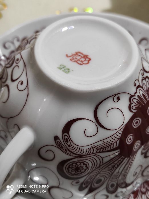 Набор из 6 чайных пар ЛФЗ " Жар- птица"