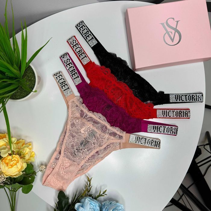 Женское белье Victoria's Secret. Жіночі мережевні трусики/бразиліани Вікторія Сікрет