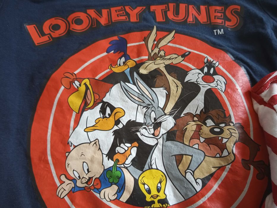 5 bluzek, H&M, Królik Bugs, Tom&Jerry, Looney Tunes, r 110/116, Szkoła