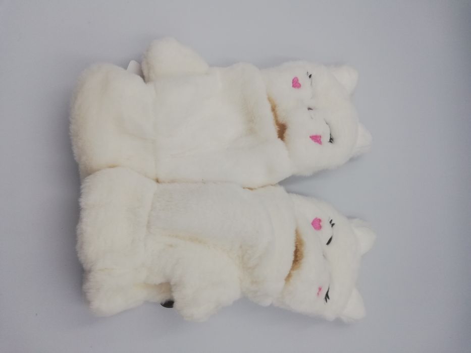 Rękawiczki kotek kremowe