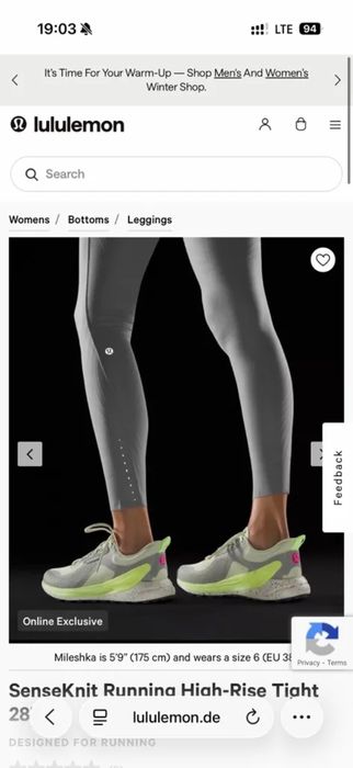 Lululemon спортивні легінси лосини S-M