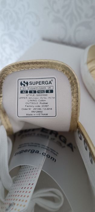 Buty trampki złote damskie Superga