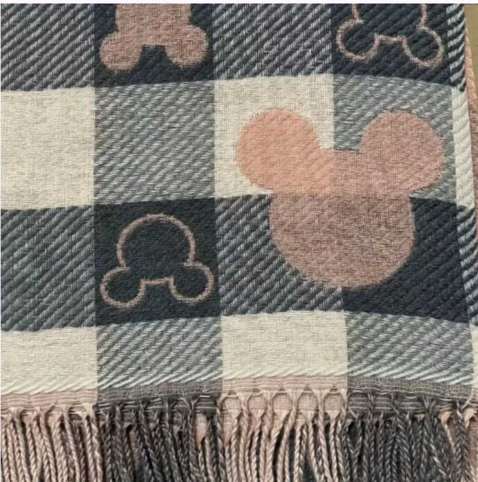 Cachecol caxemira xadrez Minnie