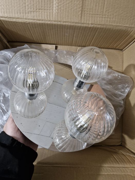 Lampa sufitowa szklane kulki lustro